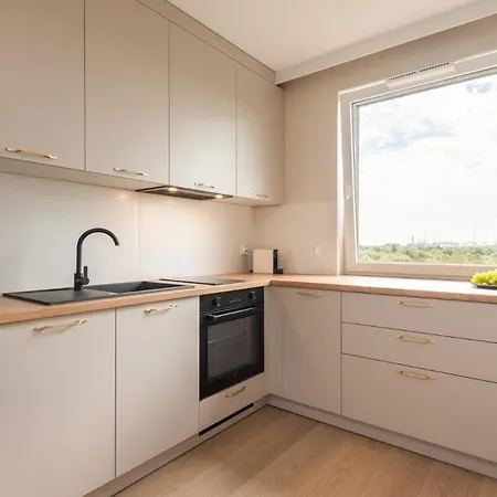 Flatbook - Seaside Nowa Letnica With A Rooftop Viewing Terrace & Gym דירה *